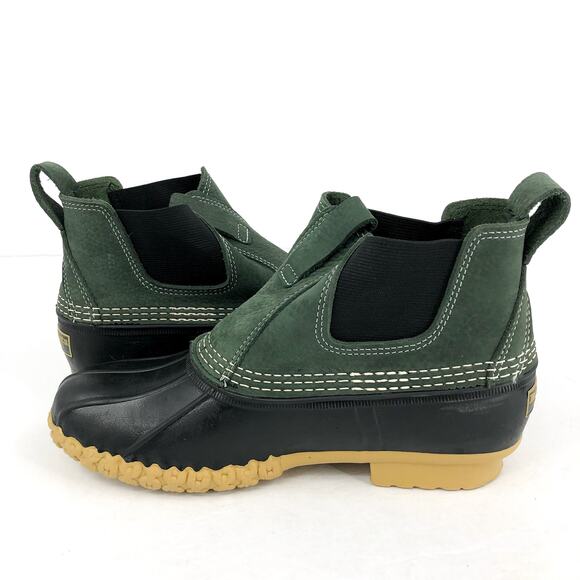 L.L. BEAN Womens Bean 6.5" Chelsea Boots US 9 M Sage Gum Leather NWOB - Picture 7 of 12